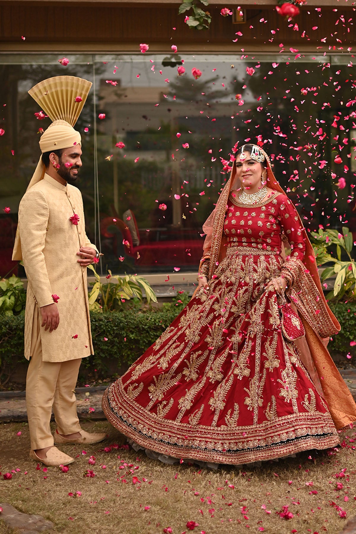 Blood Red Bridal Dress saniahassan